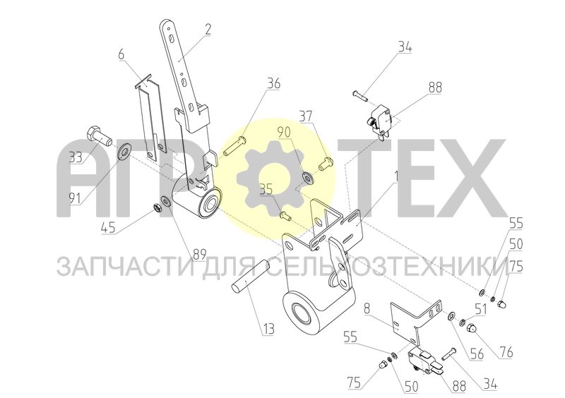 Чертеж Рычаг управления движением (МРУ-1.18.200)